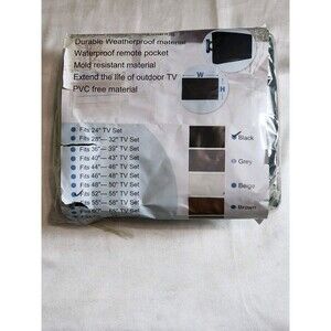 Outdoor TV Cover 52"-55" inch - Universal Weatherproof Protector for Flat Screen